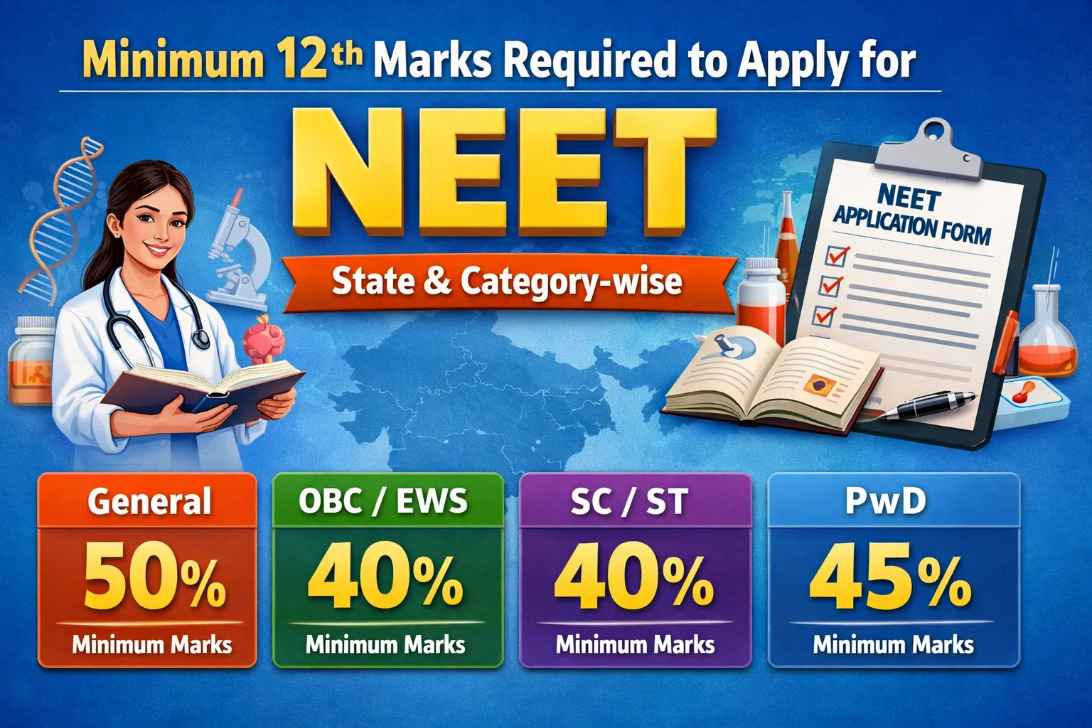 Minimum 12th Marks Required to Apply for NEET — State & Category-wise